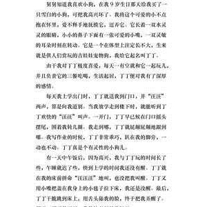 可爱的小狗通用作文
