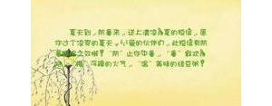 夏日凉爽短句,凉爽的句子经典语录？