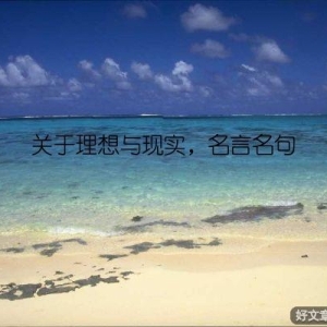 关于理想与现实，名言名句