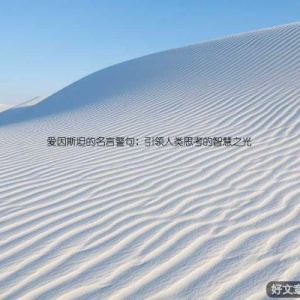 爱因斯坦的名言警句：引领人类思考的智慧之光