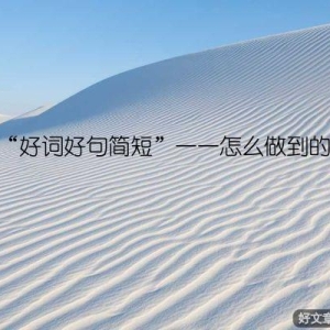 “好词好句简短”——怎么做到的？