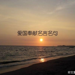 爱国奉献名言名句