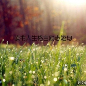 读书人生格言励志短句