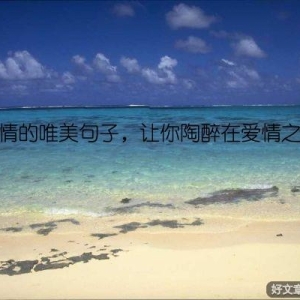 爱情的唯美句子，让你陶醉在爱情之中