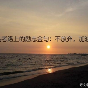 高考路上的励志金句：不放弃，加油！