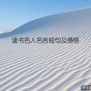读书名人名言短句及感悟