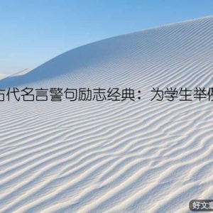 古代名言警句励志经典：为学生举例