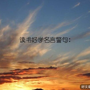 读书好学名言警句：