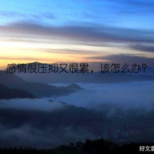 感情很压抑又很累，该怎么办？