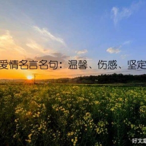 爱情名言名句：温馨、伤感、坚定