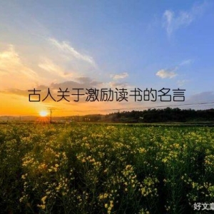 古人关于激励读书的名言