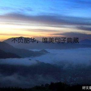 不负韶华，唯美句子典藏
