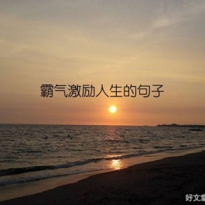 霸气激励人生的句子