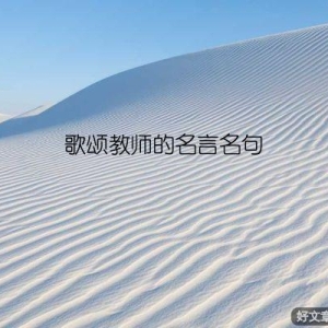 歌颂教师的名言名句