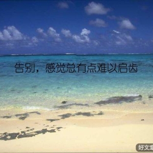 告别，感觉总有点难以启齿