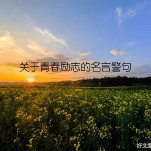 关于青春励志的名言警句