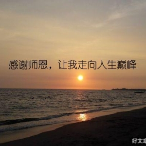 感谢师恩，让我走向人生巅峰