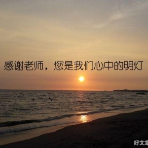 感谢老师，您是我们心中的明灯