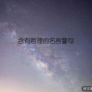 含有哲理的名言警句