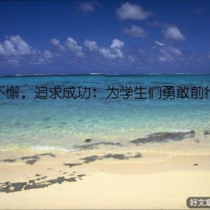 坚持不懈，追求成功：为学生们勇敢前行助力