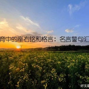 教育中的座右铭和格言：名言警句汇总
