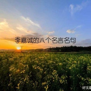 李嘉诚的八个名言名句