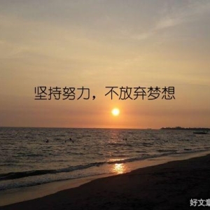 坚持努力，不放弃梦想