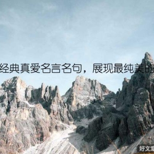 了解经典真爱名言名句，展现最纯美的爱情