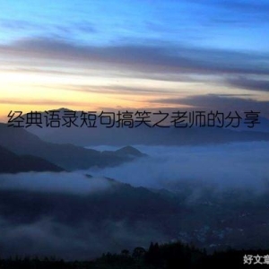 经典语录短句搞笑之老师的分享