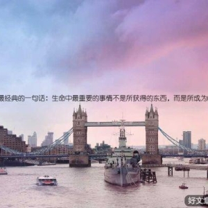 罗斯最经典的一句话：生命中最重要的事情不是所获得的东西，而是所成为的人。