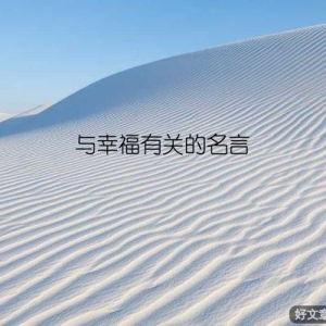 与幸福有关的名言