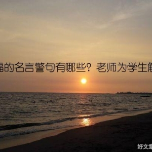 幸福的名言警句有哪些？老师为学生解答