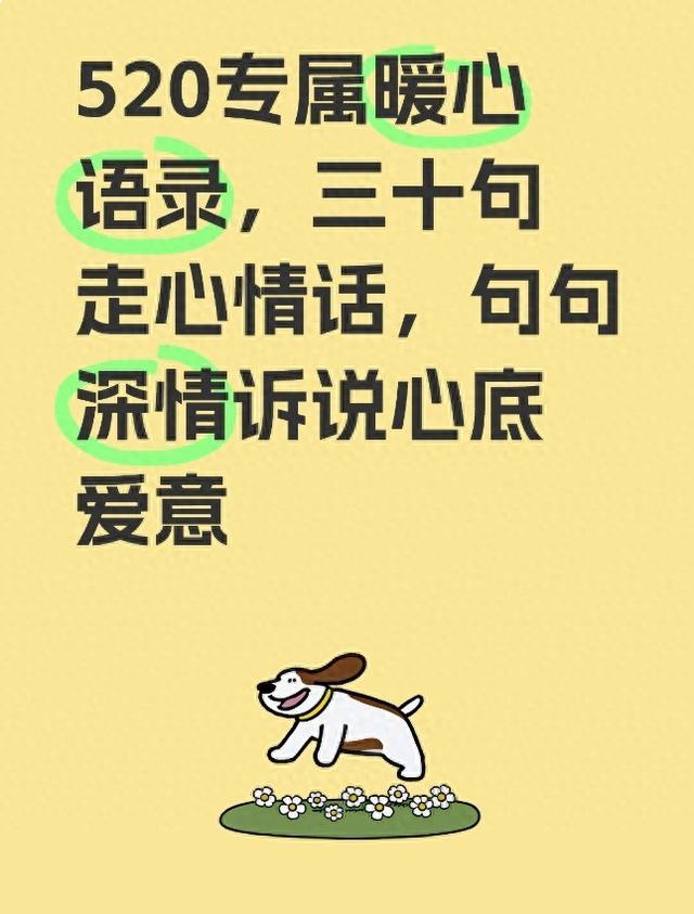 520专属暖心语录，三十句走心情话，句句深情诉说心底爱意