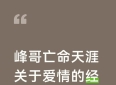 峰哥亡命天涯关于爱情的经典语录