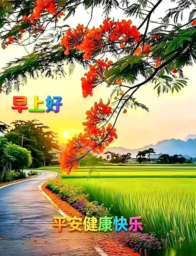 早上好，友谊鲜花，献给朋友。