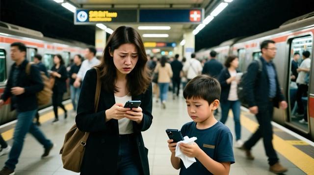 地铁口丢手机，孩子捡到的暖心故事