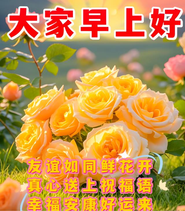 真挚的友情，化作一声问候，暖流涌动在心间；美好的祝福，承载着温馨与关怀，陪伴你度过每个早晨！
