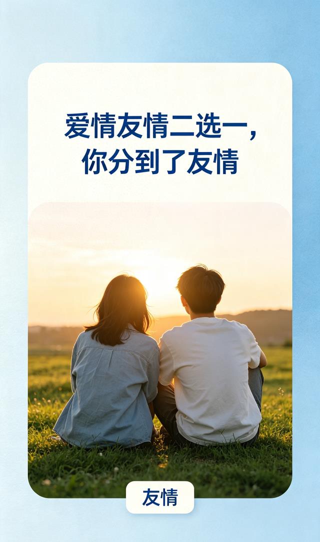 爱情友情双选，你分到了友情