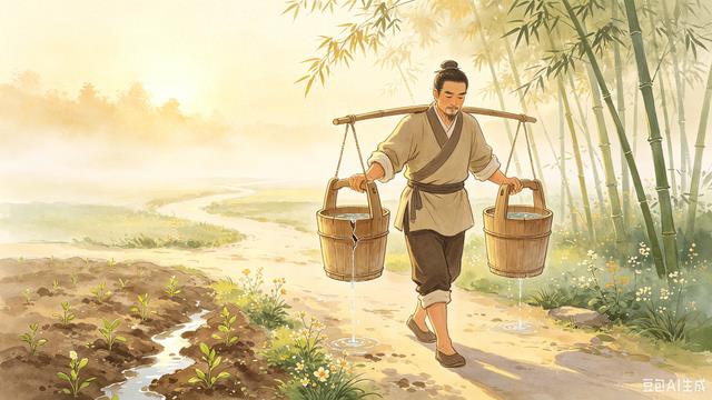 哲理小故事:破桶与鲜花