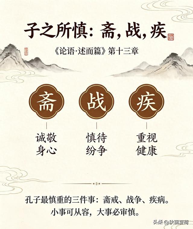 《论语》述而篇：心存敬畏，慎待三件大事