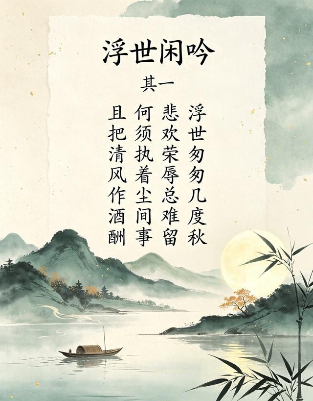 人生感悟十首 人渡己，满含人生哲理